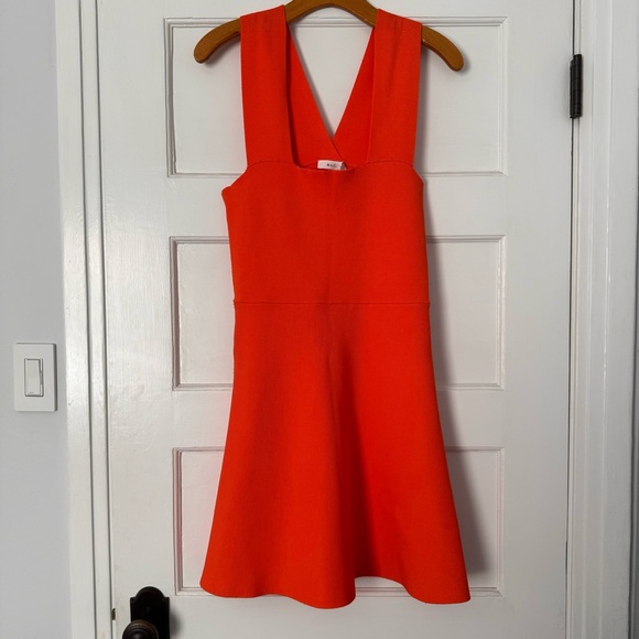NWT ALC skater bodycon midi dress in orange (guava) - size medium - Picture 8 of 8